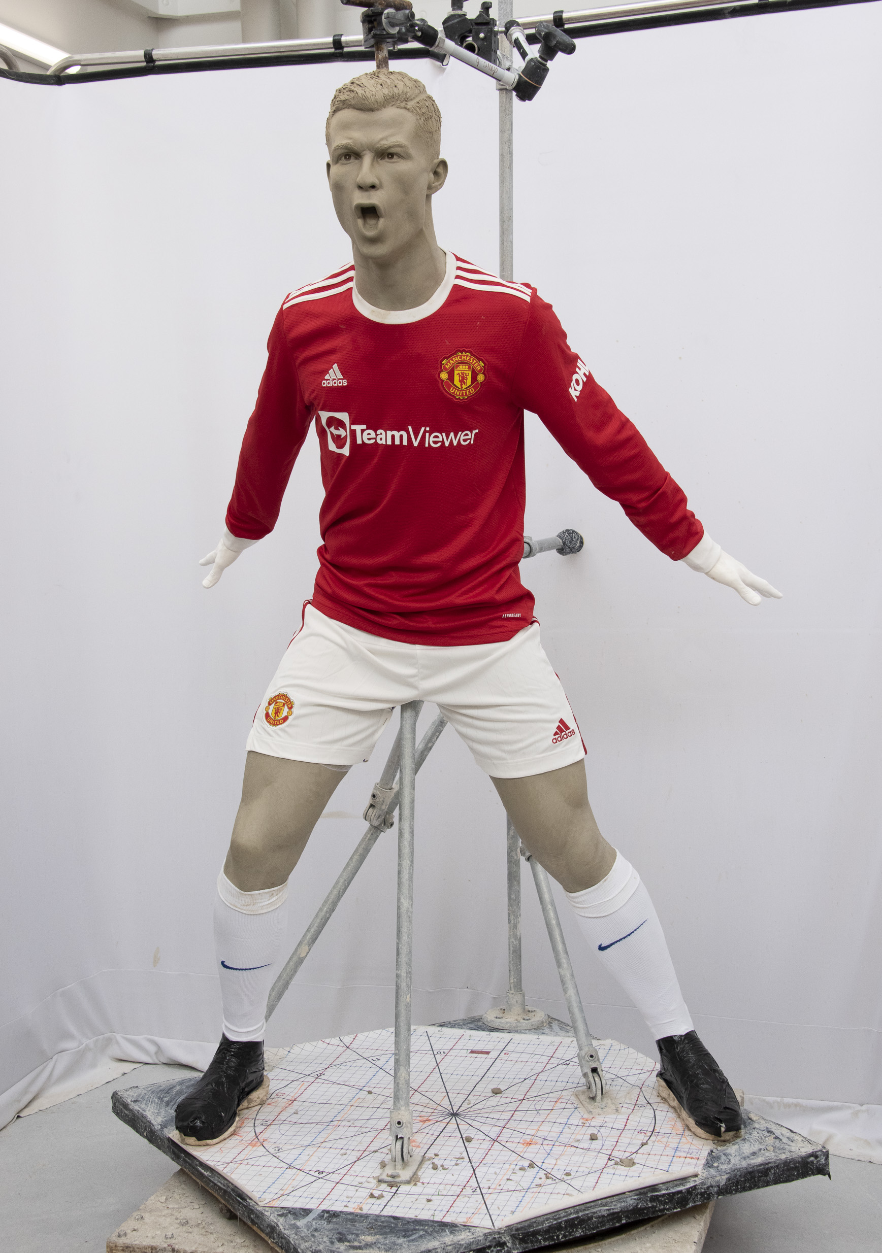 Ronaldo- wax figure close-up detail